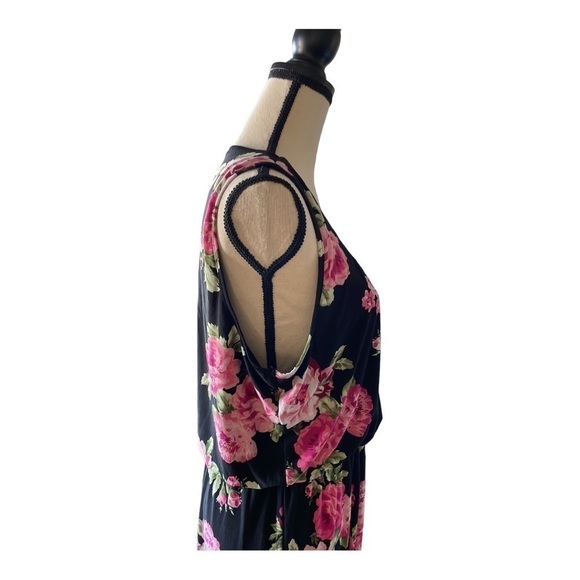♥️THREE Pink Hearts♥️Sleeveless Floral maxi dress Size (XXL) - Picture 4 of 11